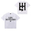 Life Hustlers Minimalist Serif Logo Tee - White