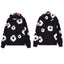 "Denim Tears" Black Floral Pattern Full-Zip Hoodie