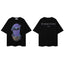 IH NOM UH NIT Purple Floral Mask Graphic Tee - Black