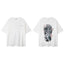 IH NOM UH NIT Pink Floral Mask Back Print Tee - Off-White
