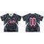 Corteiz Geometric Graphic Athletic Jersey T-Shirt - Black/Grey/Pink