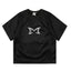 Mertra All-Over Monogram Mesh Raglan Tee - Black