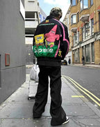 Supreme x SpongeBob SquarePants Graphic Black & Pink Bomber Jacket