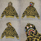 BAPE Shark Camo Full Zip Hoodie Green