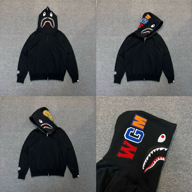 BAPE Shark Full Zip Hoodie Black Shark Edition Main Image