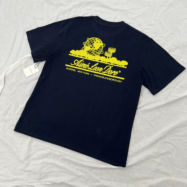 Aimé Leon Dore World Graphic Tee - Navy Hover Image