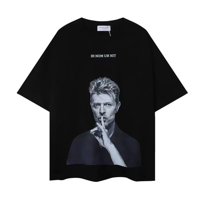 IH NOM UH NIT David Bowie Portrait Tee - Black Hover Image