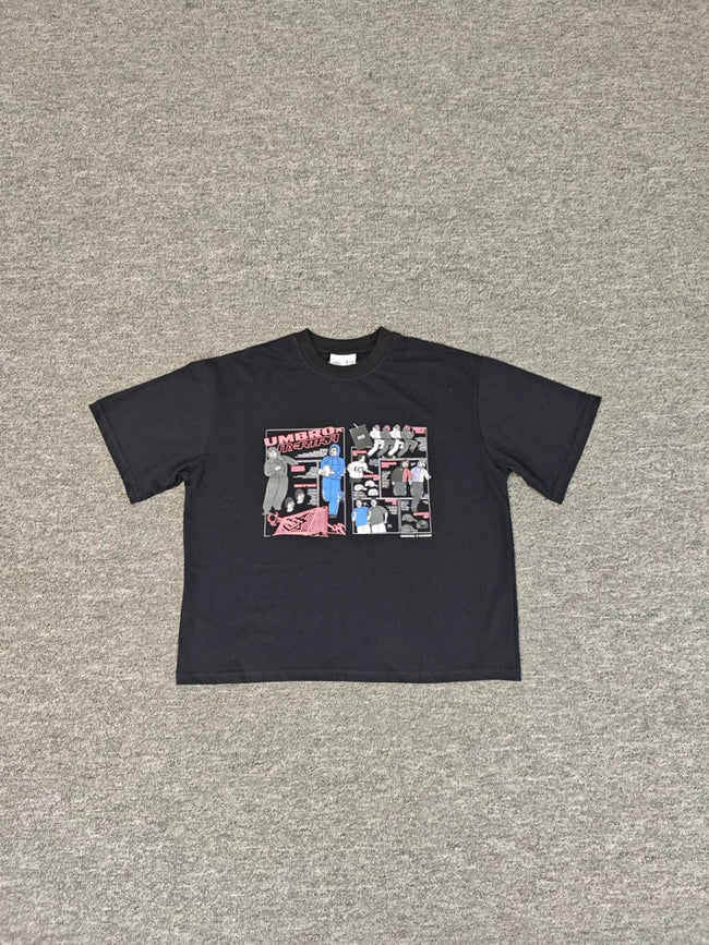 Mertra Comic Collage Graphic Tee - Black Hover Image