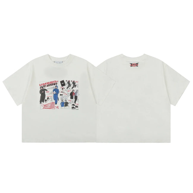 Mertra Comic Collage Graphic Tee - White Hover Image