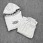 Mertra Monogram Lined Fleece Tracksuit Set - Light Grey