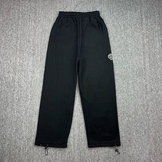 Mertra Straight-Leg Sweatpants - Black (Logo Edition) Hover Image