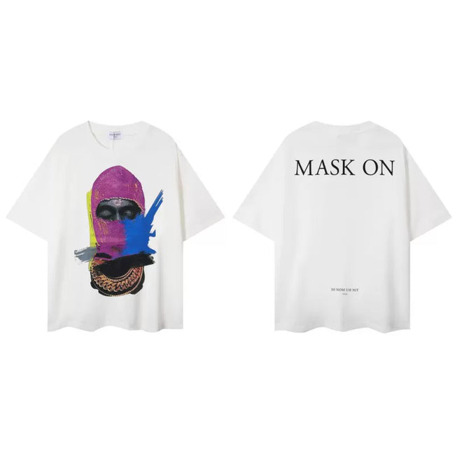 IH NOM UH NIT Mask On Pop-Art Graphic Tee - Off-White Hover Image