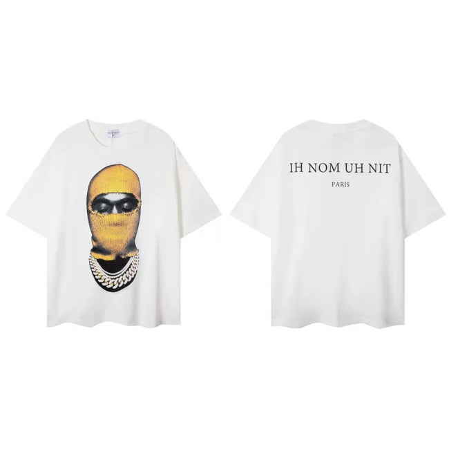 IH NOM UH NIT Yellow Mask Cuban Link Tee - Off-White Hover Image