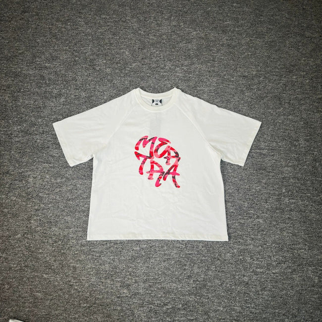 Mertra Floral Logo Tee - White (Pink Floral) Hover Image