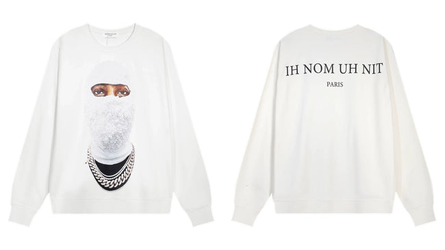 IH NOM UH NIT Textured Mask Pearl Sweatshirt - Off-White Hover Image
