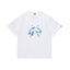 BAPE Style Camo Shark Full-Zip Motif Short-Sleeve Tee - White/Blue