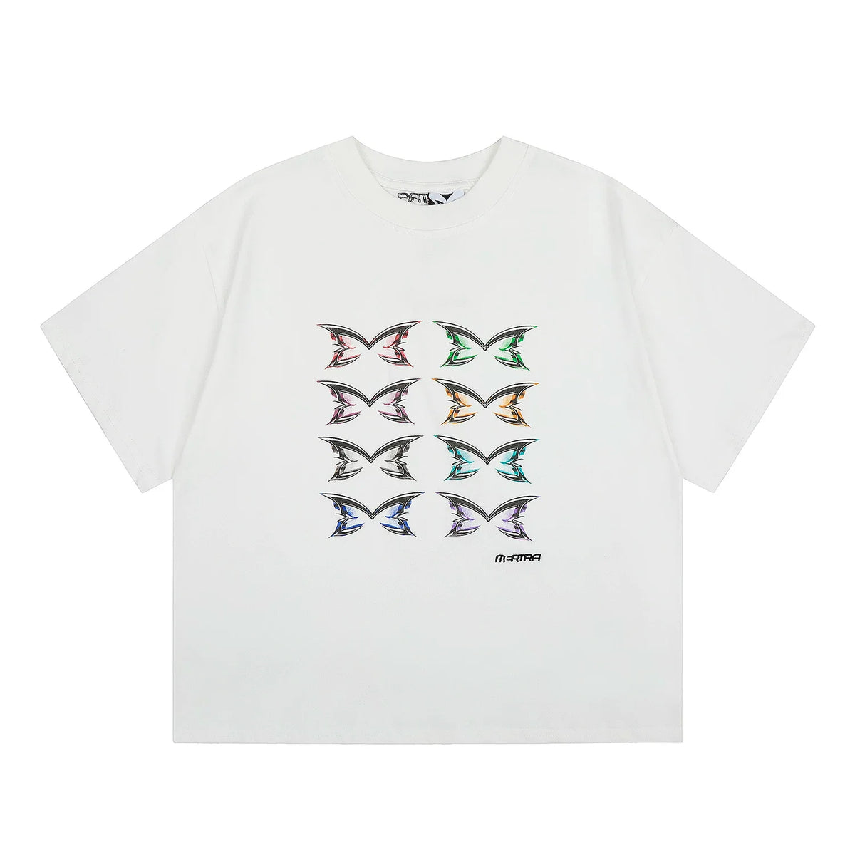 Mertra Butterflies Graphic Tee - White