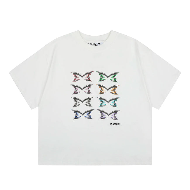 Mertra Butterflies Graphic Tee - White Hover Image