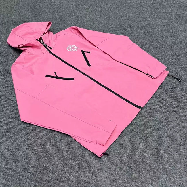 Mertra Technical Zip Windbreaker Jacket - Pink Hover Image