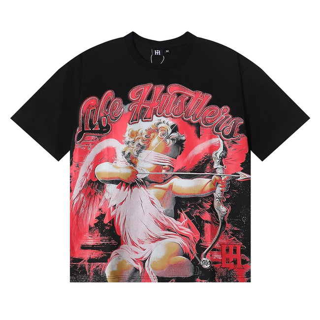 Life Hustlers Cupid Archer Graphic Tee - Black Hover Image