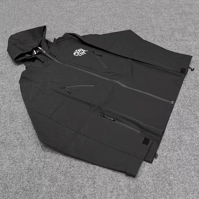 Mertra Technical Zip Windbreaker Jacket - Black Hover Image