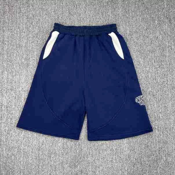 Mertra Contrast Pocket Sweat Shorts - Navy Blue/White Hover Image