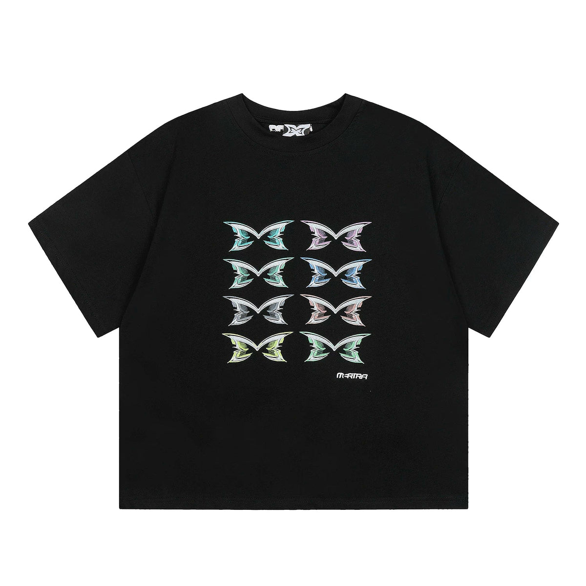 Mertra Butterflies Graphic Tee - Black