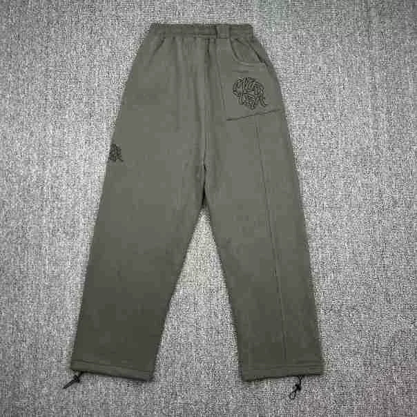Mertra Straight-Leg Sweatpants - Olive Grey Hover Image