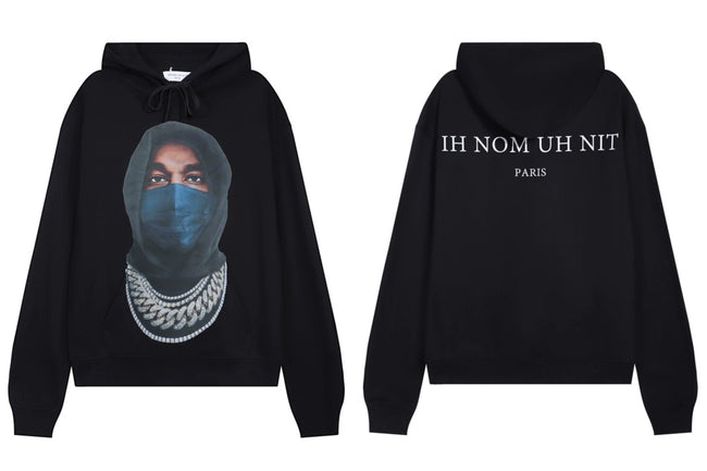 IH NOM UH NIT Masked Figure Cuban Link Hoodie - Black Hover Image
