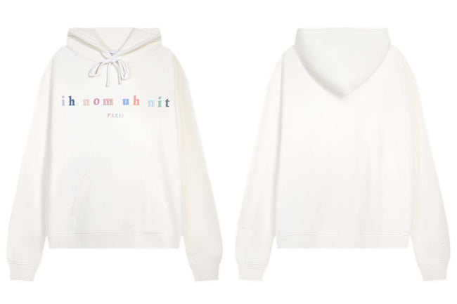 IH NOM UH NIT Colorful Lettering Small Logo Hoodie - Off-White Hover Image