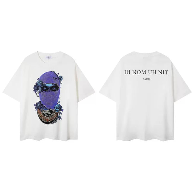 IH NOM UH NIT Purple Floral Mask Graphic Tee - Off-White Hover Image