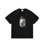 BAPE Style Snake Print & Baby Ape Head Short-Sleeve Tee - Black