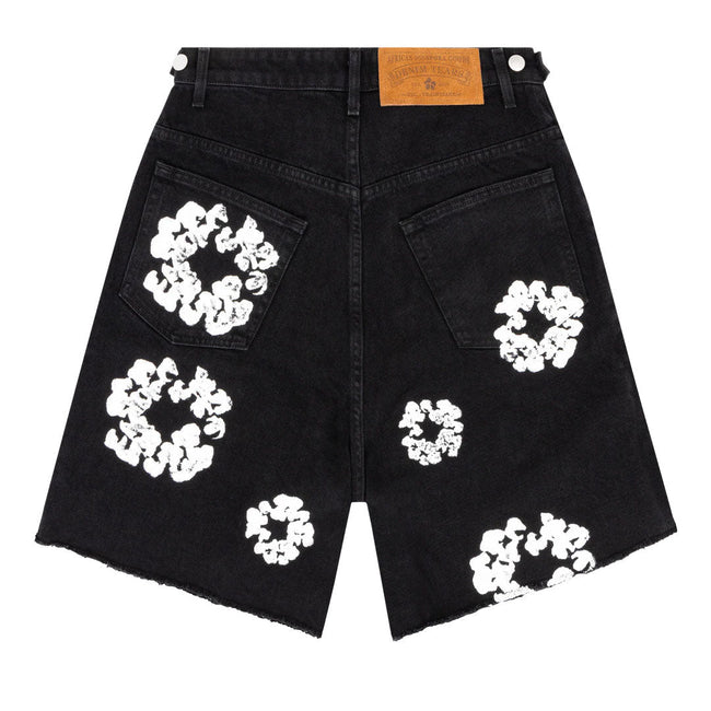 Denim Tears Cotton Wreath Denim Shorts Black Main Image
