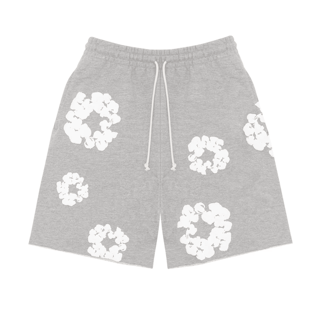 Denim Tears The Cotton Wreath Shorts 'Grey' Hover Image