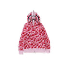 BAPE Shark Full Zip Hoodie – Dual Hood Pink Camo Edition