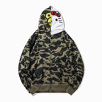 BAPE x Hello Kitty Shark Full Zip Hoodie Camo Edition